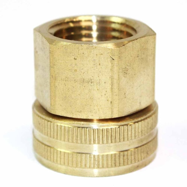 Interstate Pneumatics 3/4 Inch GHT Female x 1/2 Inch Female NPT Water Hose Fitting - Swivel, PK 6 FGF008S-D6 - main